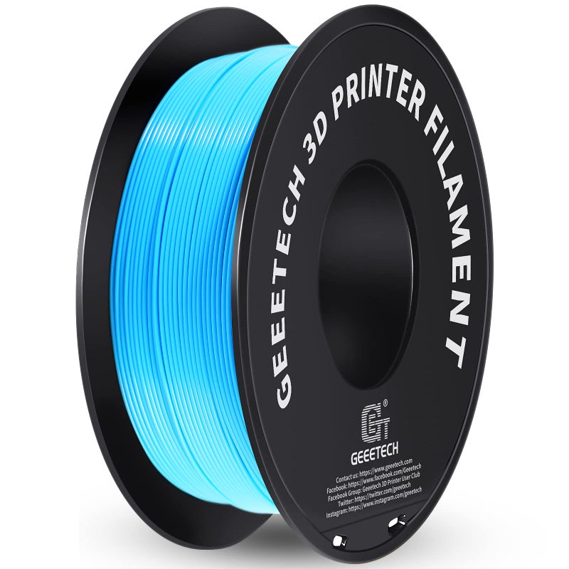 Geeetech 1.75mm PLA 3D Printer Filament, 1kg Spool (2.2lbs), Upgrade Tidy Winding Tangle-Free, Dimensional Accuracy +/- 0.02 mm, Water Blue - Image 1